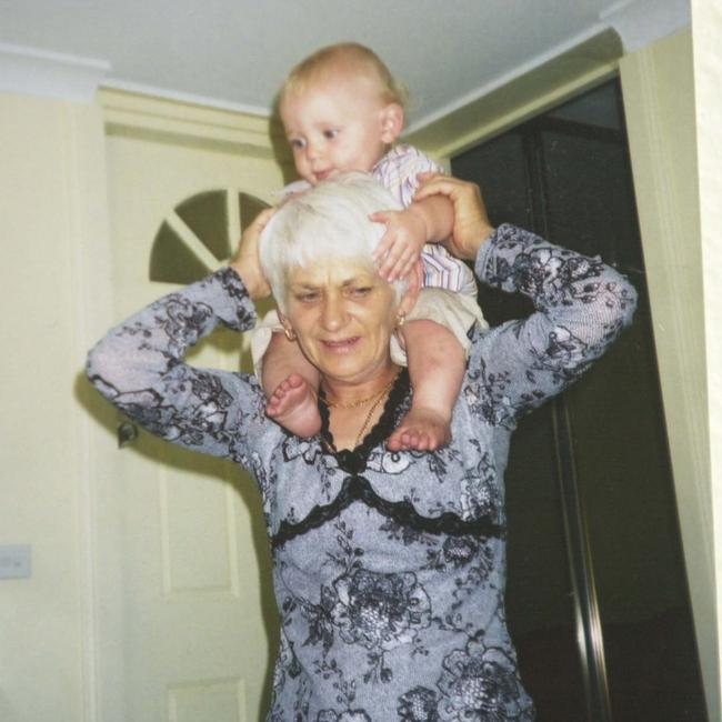 Maureen Matterson and her grandson Bailey at the family home.