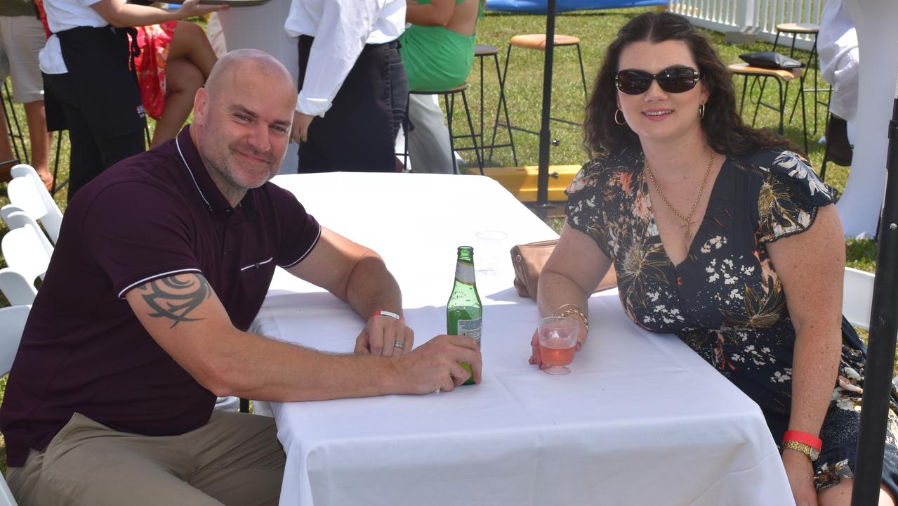 Jarred and Kathy Curley enjoy their day at the Polo By the Sea event in Maroochydore. Picture: Eddie Franklin