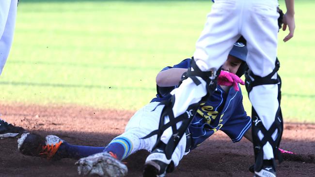 Junior baseball spread - Deakin Blues v Guild-Lara.  Picture: Mike Dugdale