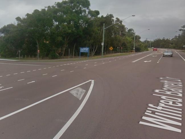 The crash happened on Wilfred Barrett Drive near Mini Street, North Entrance. Picture: Google