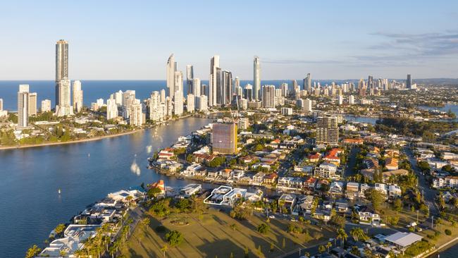 Aerial view of Cronin Island, Gold Coast. Source: realestate.com.au