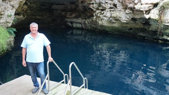 Owner of Kilsby Sinkhole, Graham Kilsby wants to give more people the chance to explore the natural wonder that he grew up with in his backyard. Picture: Jessica Ball