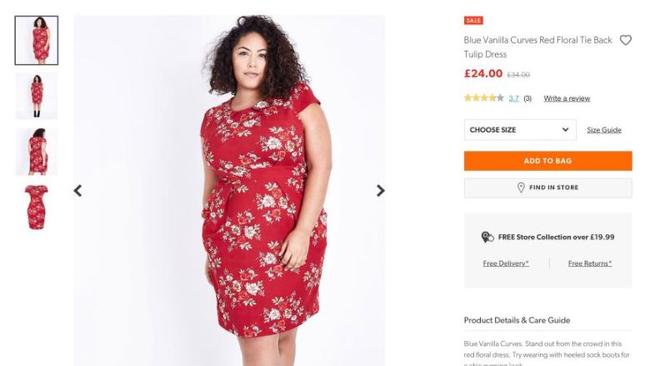 The larger dress is still more expensive, even after a sale deduction.