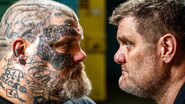 Tyson and Matt face off at the old Adelaide Gaol. Picture: Matt Turner