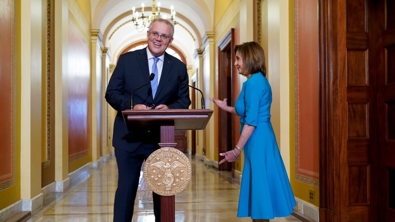 Nancy Pelosi 'had some praise' for Scott Morrison 'on the climate change front'