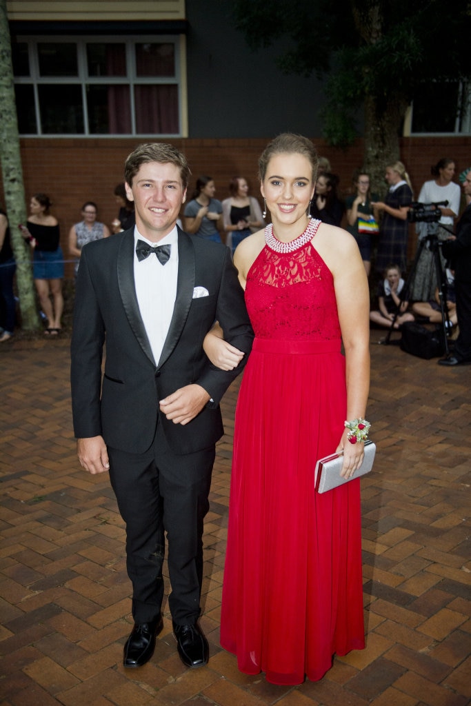 ( From left ) Jake Christensen and Ashleigh Bradfield. Picture: Nev Madsen
