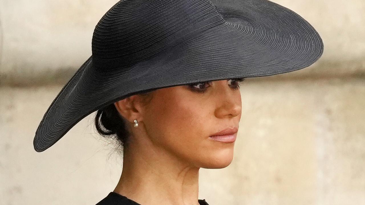 Meghan wore earrings gifted to her from Her Majesty. Picture: Christopher Furlong/Getty Images