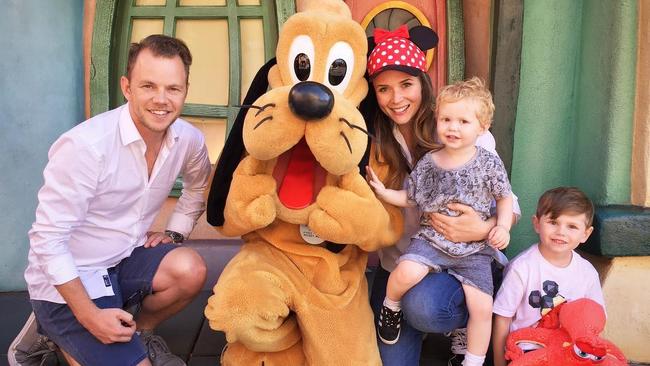 Jeffrey Walker with his wife Brooke and their sons Boston and Ace.