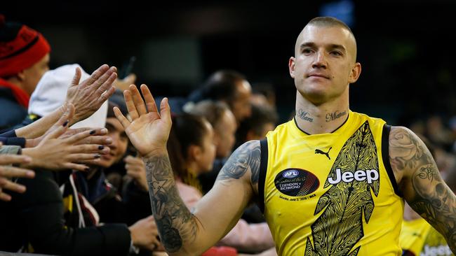 Richmond’s Dustin Martin will return for the crunch match against the Cats.