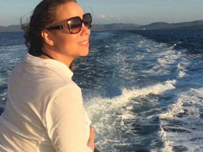 On the water ... Mariah Carey during her whirlwind romantic getaway with James Packer in Italy. Picture: Instagram