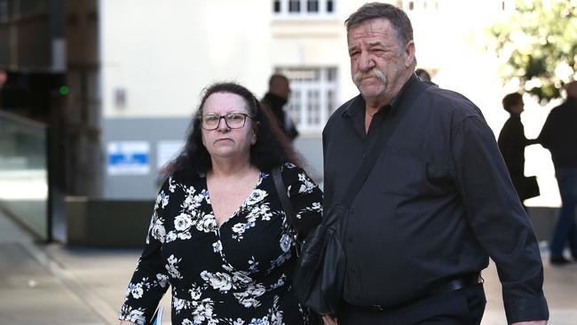 Sonya Carroll, left, whose mother Decima Carroll, 29, died in the Whiskey Au Go Go, leaves the Brisbane Magistrates Court on Monday. Picture: Jono Searle