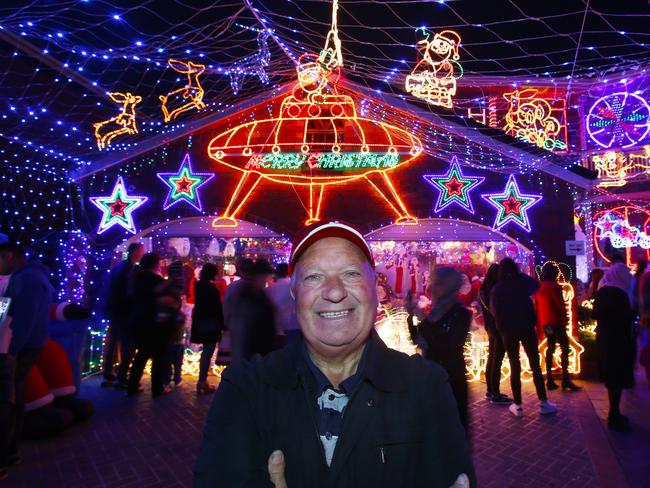 Anthony Filipino has decorated his Thomastown house with thousands of Christmas lights. Picture: David Crosling