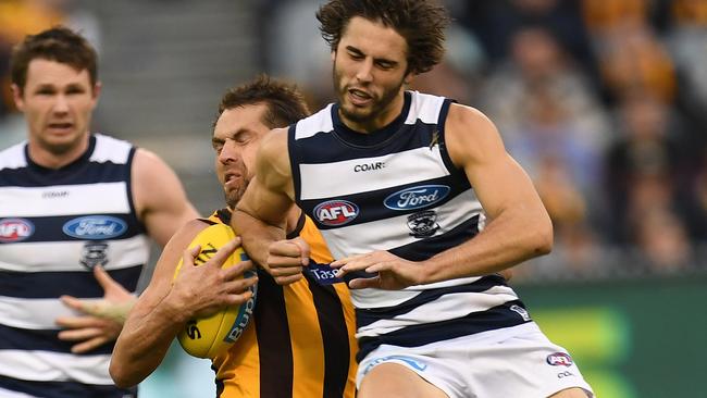 Cat James Parsons served a two-match ban for this hit on Luke Hodge.