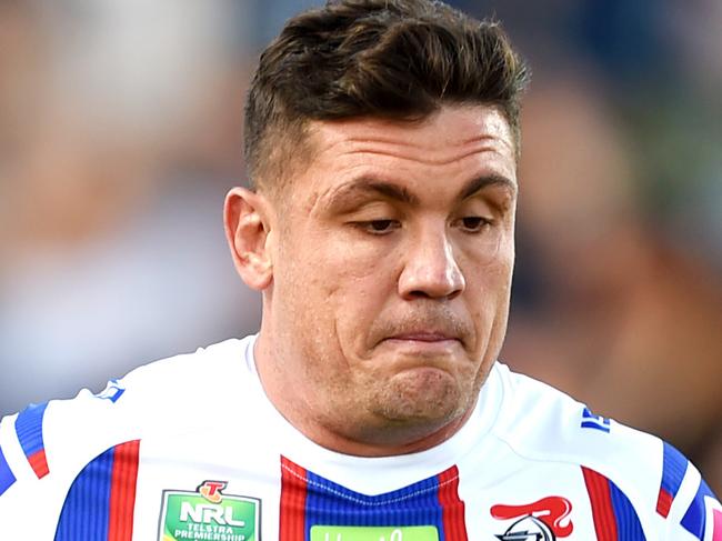 Chris Heighington. NRL; North Queensland Cowboys Vs Newcastle Knights at 1300Smiles Stadium. Warm Up. Picture: Alix Sweeney