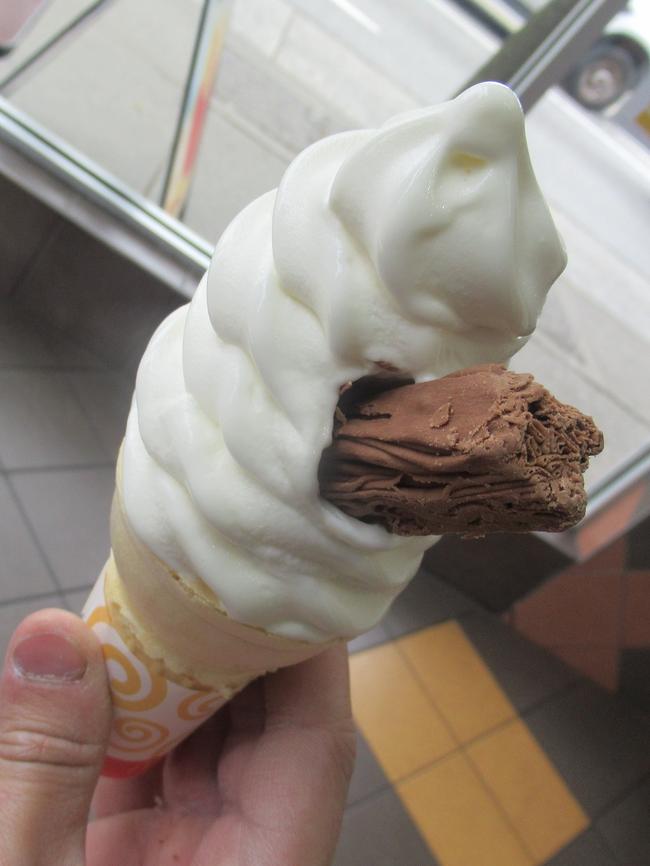 The soft serve with a Cadbury Flake is the most popular 'late night' dessert. Picture: X