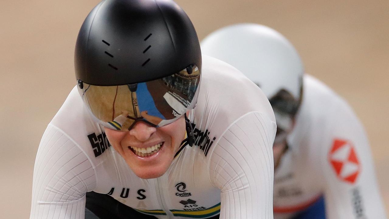 Australia's Cameron Meyer competes in the men's omnium elimination race and points race at the UCI track cycling World Championship at the velodrome in Berlin on February 29, 2020. (Photo by Odd ANDERSEN / AFP)
