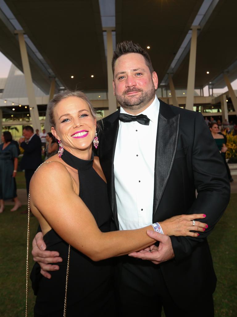 Kate and Adam Rashliegh at the Great Northern Darwin Cup Gala Ball at Mindil Beach Casino Resort. Picture GLENN CAMPBELL