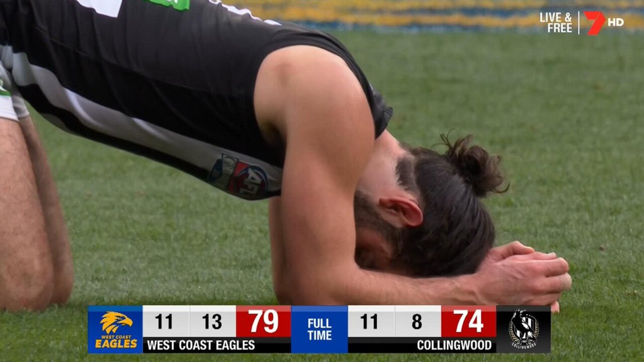 Brodie Grundy after the final siren.