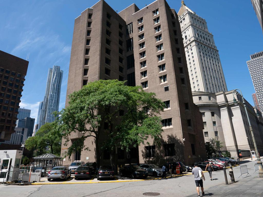 The Metropolitan Correctional Center where financier Jeffrey Epstein was being held is viewed in New York. Picture: Don Emmert