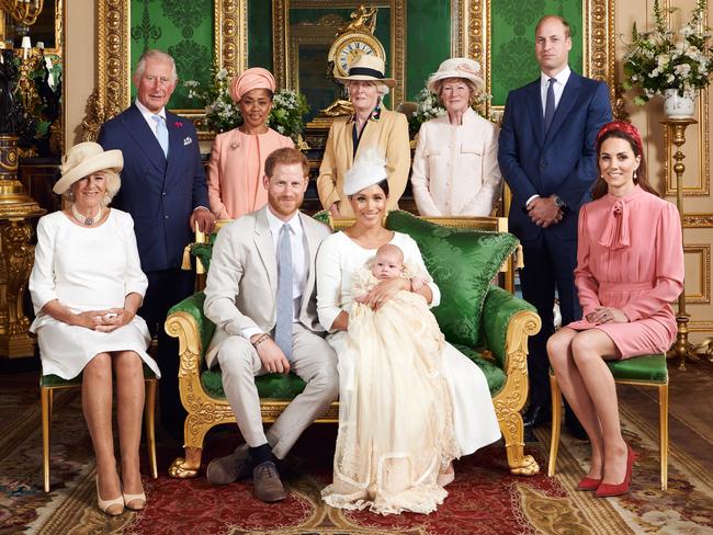 Senior royals gathered to witness Archie’s baptism. Picture: Chris Allerton/SussexRoyal via Getty Images