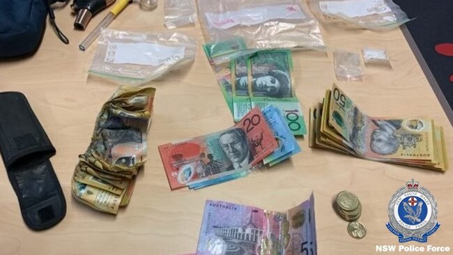 A vehicle stop at Oyster Cove allegedly uncovered methylamphetamine and more than $2,000 in cash. Picture: NSW Police Force.