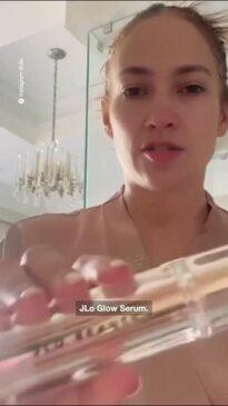 Jennifer Lopez shares her skin routine with fans