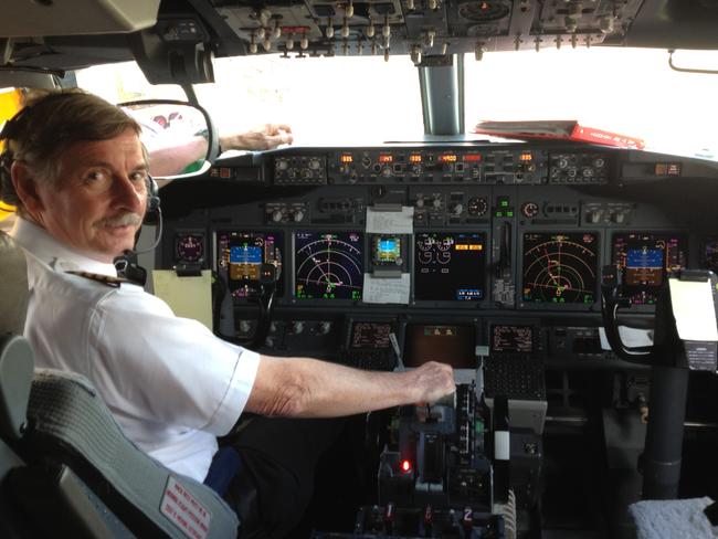 Phil Ogilvie in the cockpit.