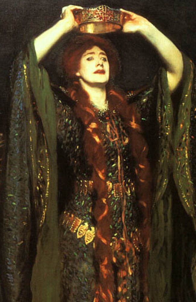 Don’t go for a sleepover at her castle ... Lady Macbeth as portrayed by actress Ellen Terry and painted by artist John Singer Sargent in 1889.