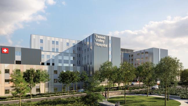 An artist's impression of the new Tweed Valley Hospital. Picture: NSW Government