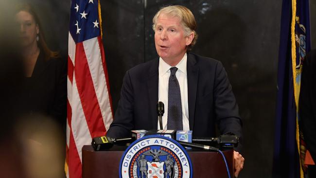 Manhattan District lawyer Cy Vance speaks at a press conference after a Manhattan judge ordered Harvey Weinstein to remain in custody until his sentencing, scheduled for March 11, on a guilty conviction for sexual assault and rape.