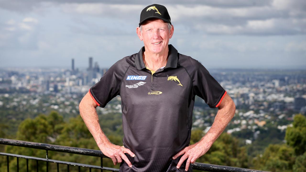 Dolphins coach Wayne Bennett has created waves this week. Picture: Steve Pohlner