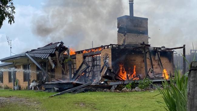 Triple whammy: Family shelter in van after home burns in floods