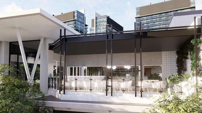 Artist impression of the planned rooftop bar in Australia Fair shopping centre in Southport on the Gold Coast.