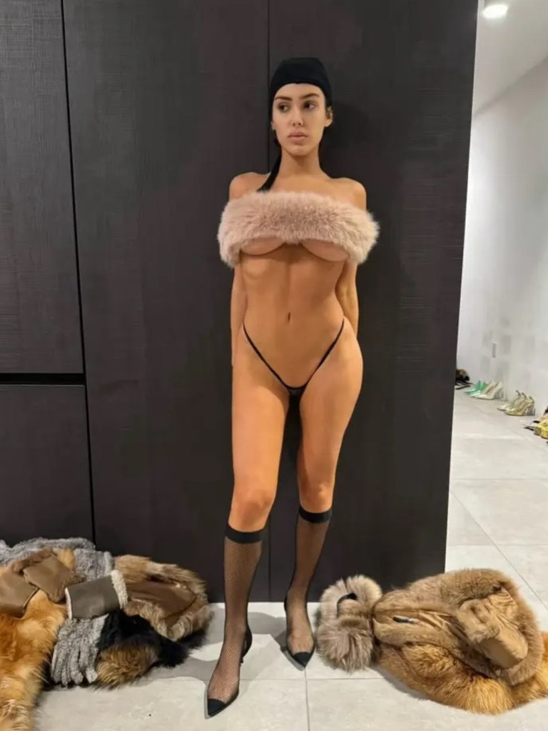 Kanye West's wife Bianca Censori covers up in fur coat while out