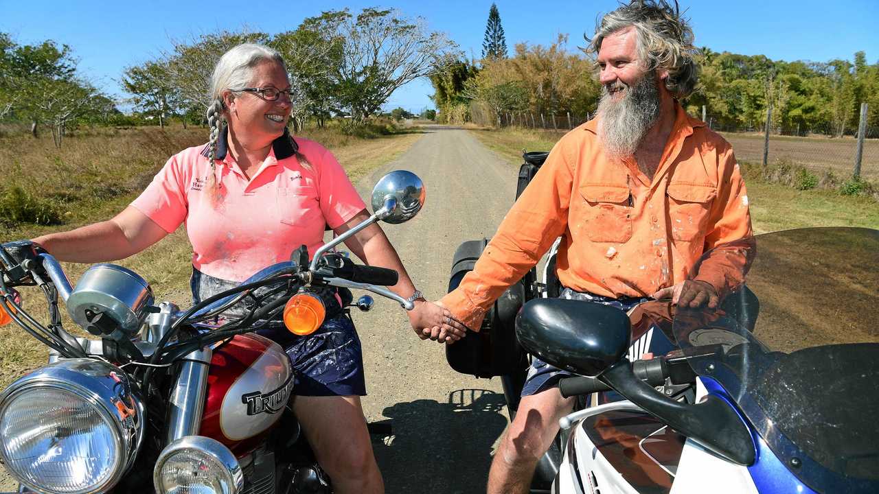 ROAD LESS TRAVELLED: Quirky couple Tonia Stokes and Tony Waterson weren't looking for a relationship when they met. Picture: Mike Knott BUN050819TON1