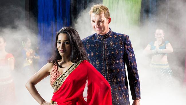 Brett Lee with Tannishtha Chatterjee for unINDIAN film, by Kate Ryan. Image supplied for The Sunday Times Guide.