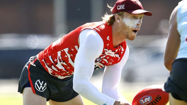 Callum Mills during the Sydney Swans match simulation training session on February 7, 2025.   Photo by Phil Hillyard (Image Supplied for Editorial Use only - **NO ON SALES** - Â©Phil Hillyard )