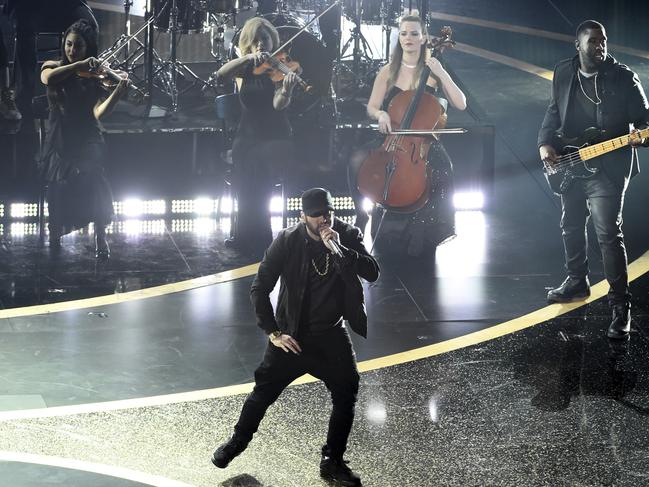 2003 or 2020? The Oscars went back in time for Eminem’s Lose Yourself. Picture: AP Photo/Chris Pizzello