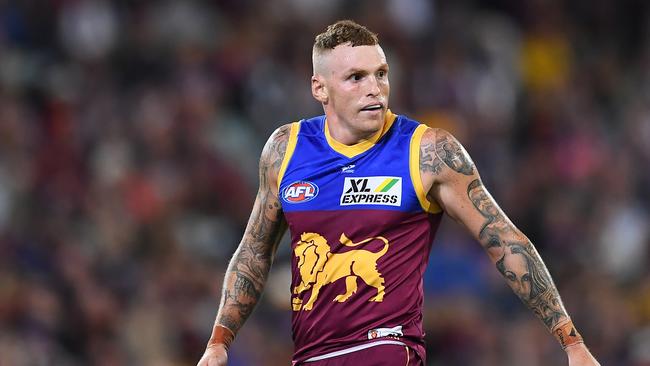 Lions veteran Mitch Robinson will come back from a calf injury via the club’s VFL team. Picture: Albert Perez/AFL Photos/Getty Images