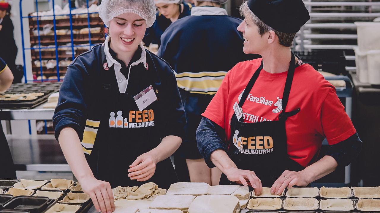 Alysha has been helping others since she was in Year 8. Here she volunteers in the FareShare kitchen, turning excess food into nutritious meals for people in need.