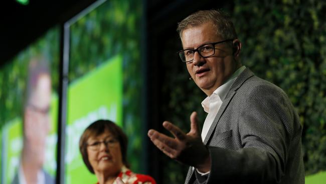 Tattarang and Minderoo CEO Andrew Hagger speaking at the Global Food Forum. Picture: Nikki Short