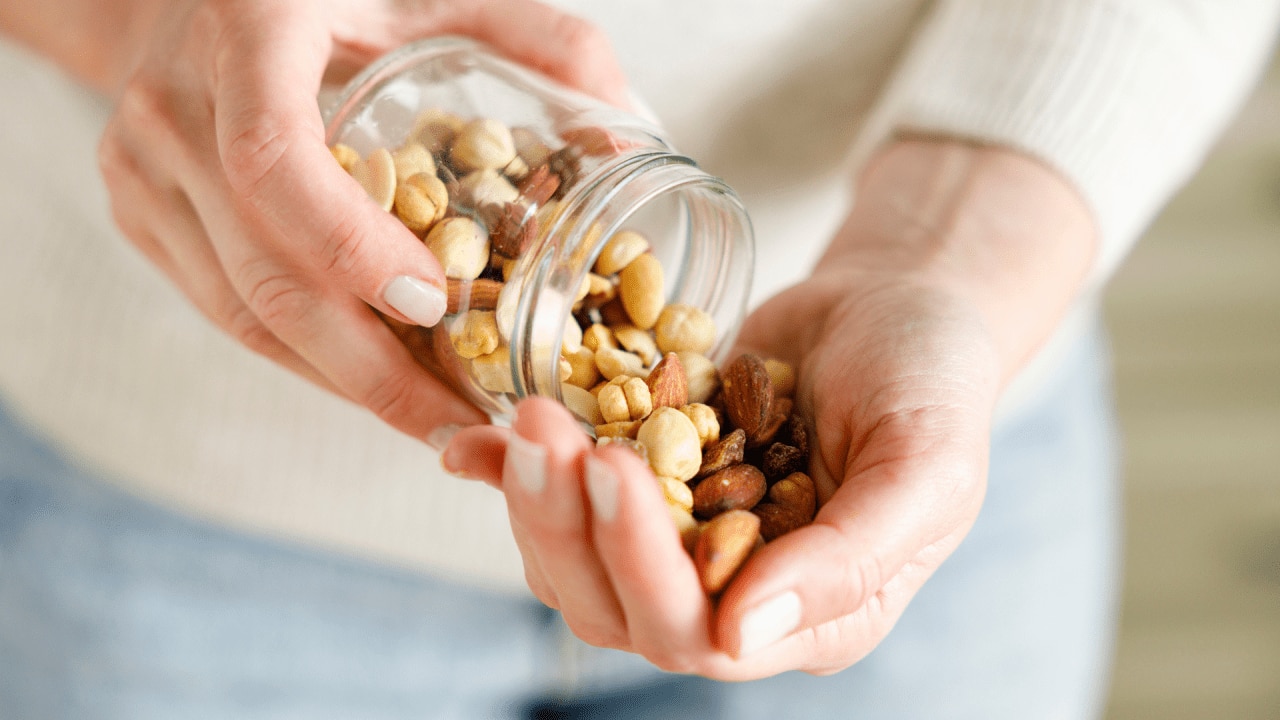 Adding a handful of nuts to your daily snack lineup is a great way to increase your fibre intake. Image: iStock