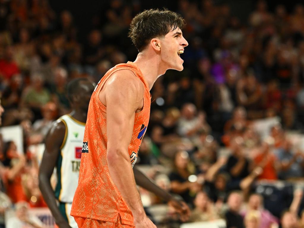 Taran Armstrong starred for the Taipans in his first game of NBL25. Picture: Emily Barker/Getty Images