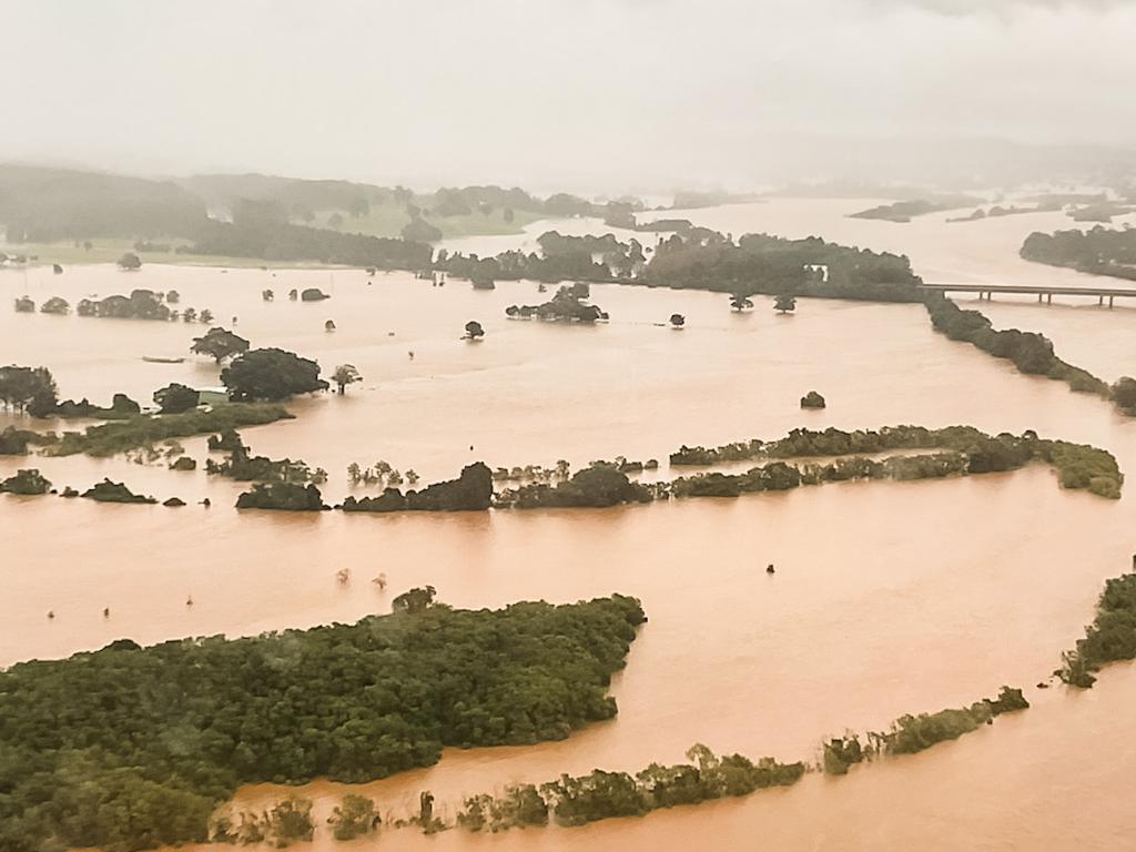 Polair footage showers how much damage the floods have caused. Picture: Polair