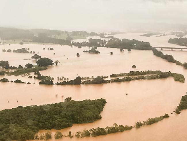 Polair footage showers how much damage the floods have caused. Picture: Polair