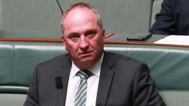 Barnaby Joyce in question time on Wednesday. Picture: Gary Ramage