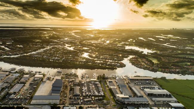 The Boat Works new $100 million superyacht marina at the Gold Coast Marine Precinct in Coomera. Supplied.