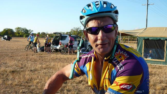 Jonathon Bird on his bike during the Cardiac Challenge ride to Cooktown. Picture: Supplied