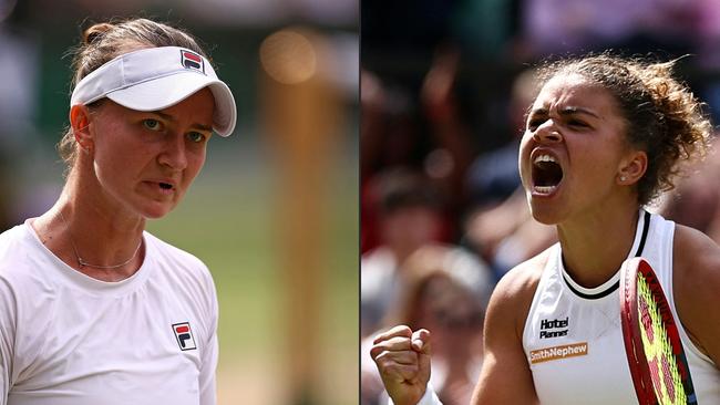 Jasmine Paolini and Barbora Krejcikova meet Saturday night in the final of the women’s singles at Wimbledon.