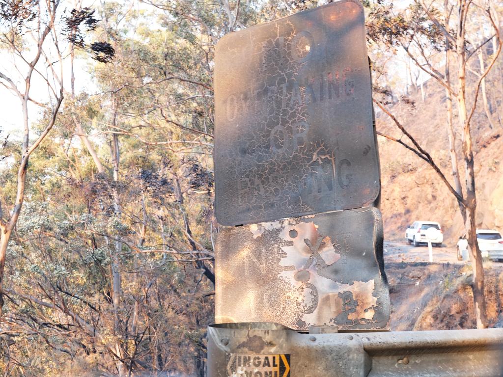 Photos from the ruins of Binna Burra Lodge in the hinterland after devastating bushfires. Photo: Andrew Wills